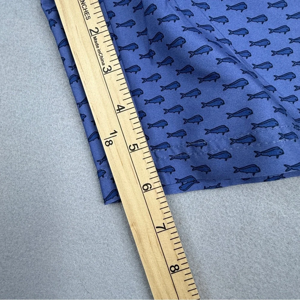 Vineyard Vines Whale Print Swim Trunks Mens XL Blue Mesh Lined Preppy